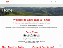 Tablet Screenshot of chinohills55plusclub.org